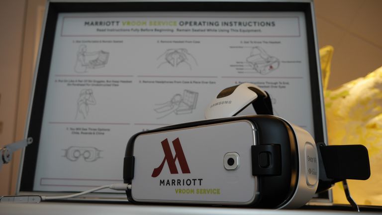 Marriott offers an in-room virtual reality experience