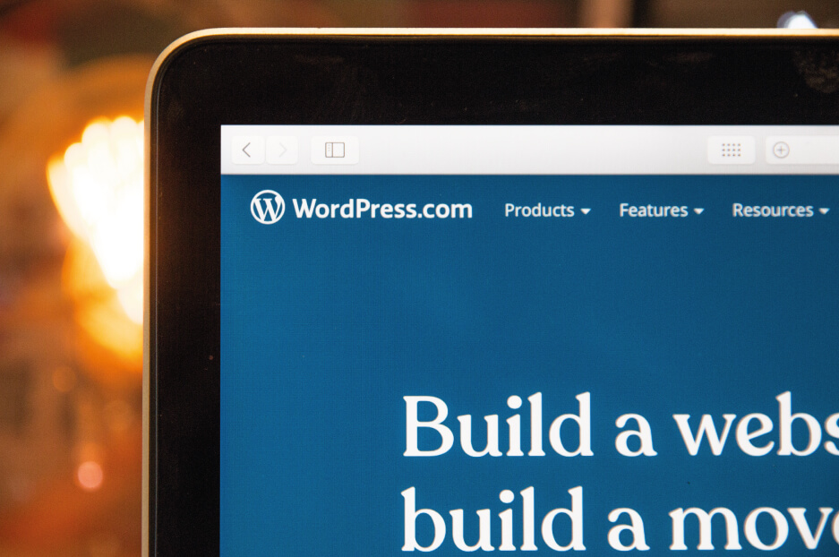 Wordpress CMS on a desktop